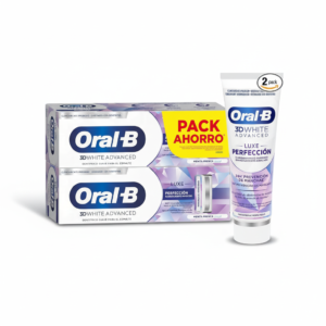Oral-B 3D White Advanced Luxe Perfection – Pasta dentífrica blanqueadora (Pack Ahorro 2×75 ml)
