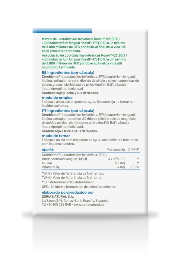 Probinerv Soria Natural cápsulas 20
