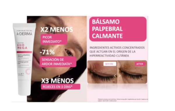 A-Derma Exomega Bálsamo Palpebral Calmante 15 ml - Imagen 4