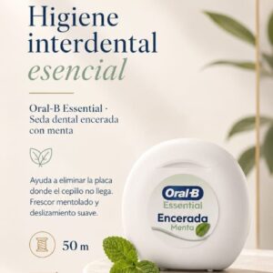 Oral-B Essential Floss Flúor Seda Dental con Cera Menta 50 m
