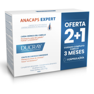 Ducray Anacaps Expert 3 Meses 2+1: complemento alimenticio para caída crónica del cabello
