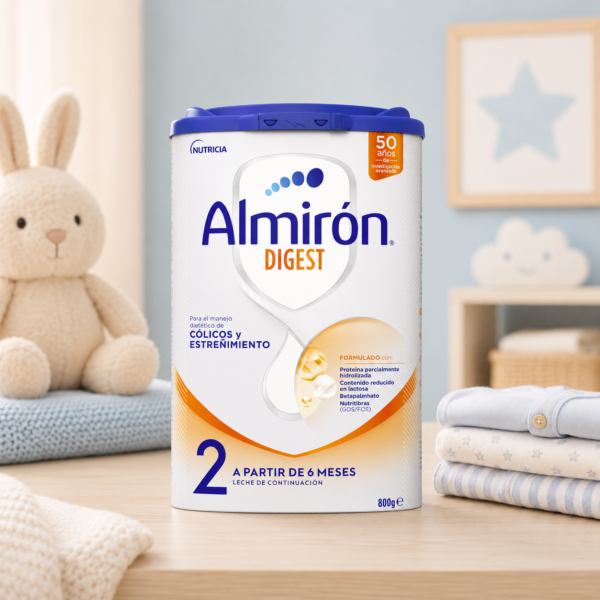 Almirón Digest 2 800 g: leche de continuación para cólicos y estreñimiento - Imagen 2