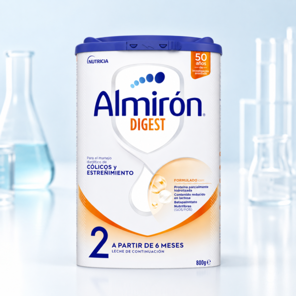 Almirón Digest 2 800 g: leche de continuación para cólicos y estreñimiento - Imagen 3