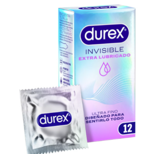 Durex Invisible Extra Lubricado 12 preservativos