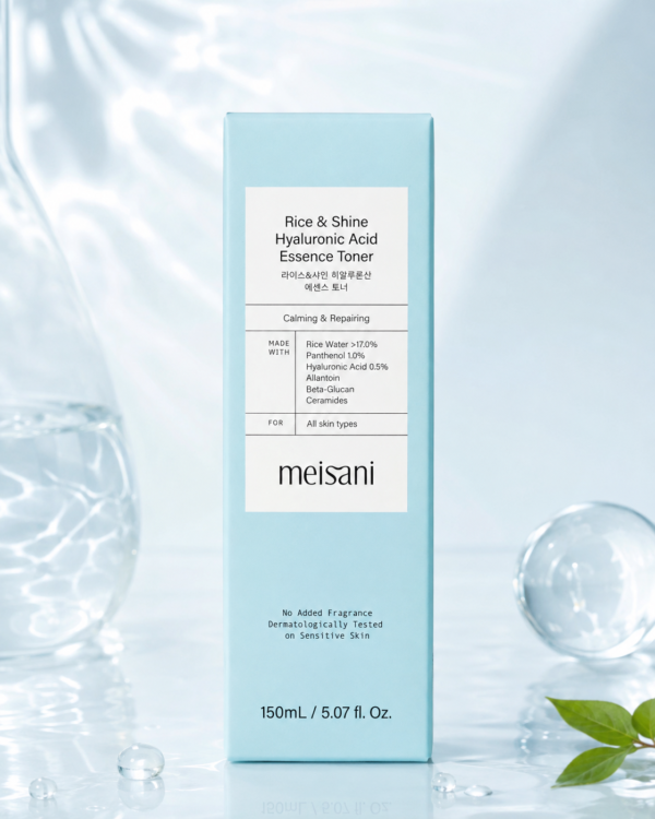 Meisani Rice & Shine Hyaluronic Acid Essence Toner 150 ml - Imagen 3