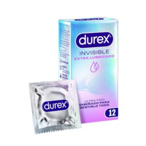 Durex Invisible Extra Lubricado 12 preservativos